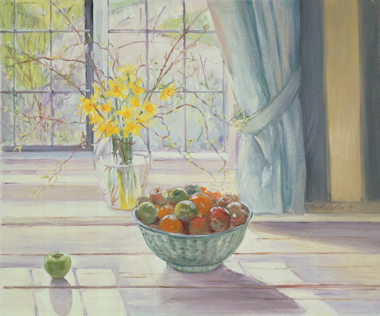 Hedelmäkulho kevään kukilla, 1990 tekijältä Timothy Easton