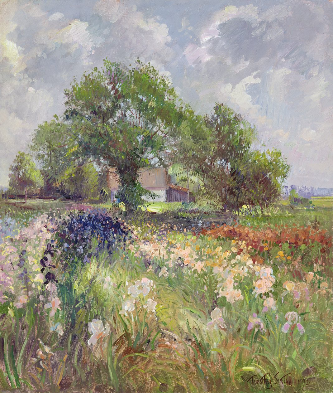White Barn and Iris Field, 1992 tekijältä Timothy Easton
