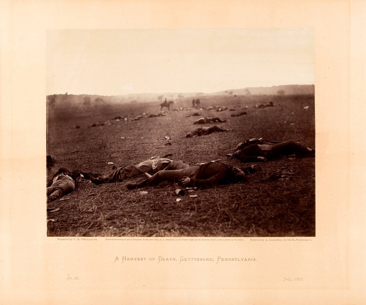 Kuoleman sato, Gettysburg, Pennsylvania tekijältä Timothy H. OSullivan