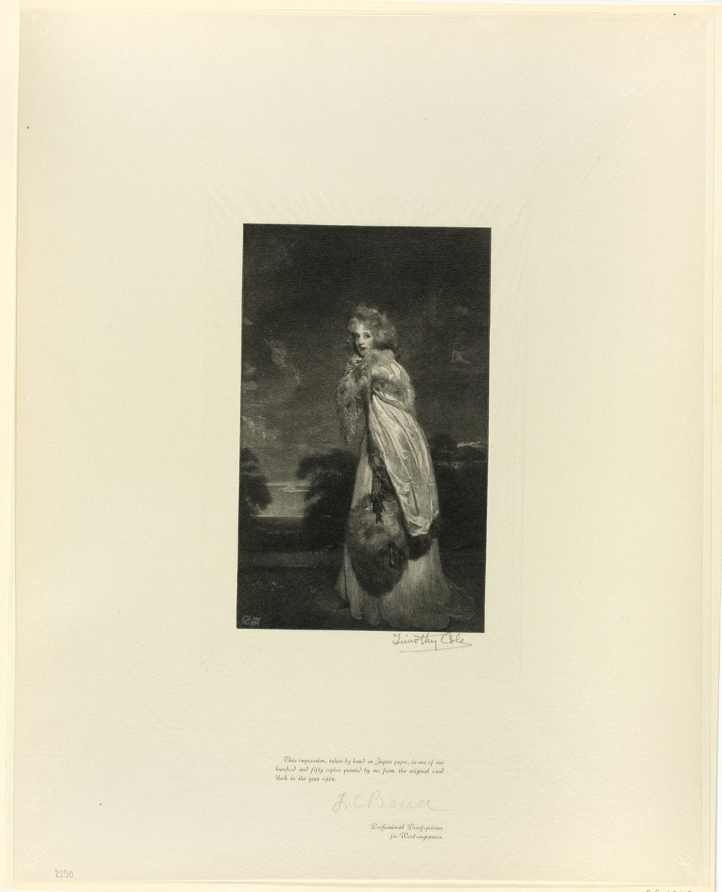 Lady Derby (Miss Farren), Old English Mastersilta tekijältä Timothy Cole