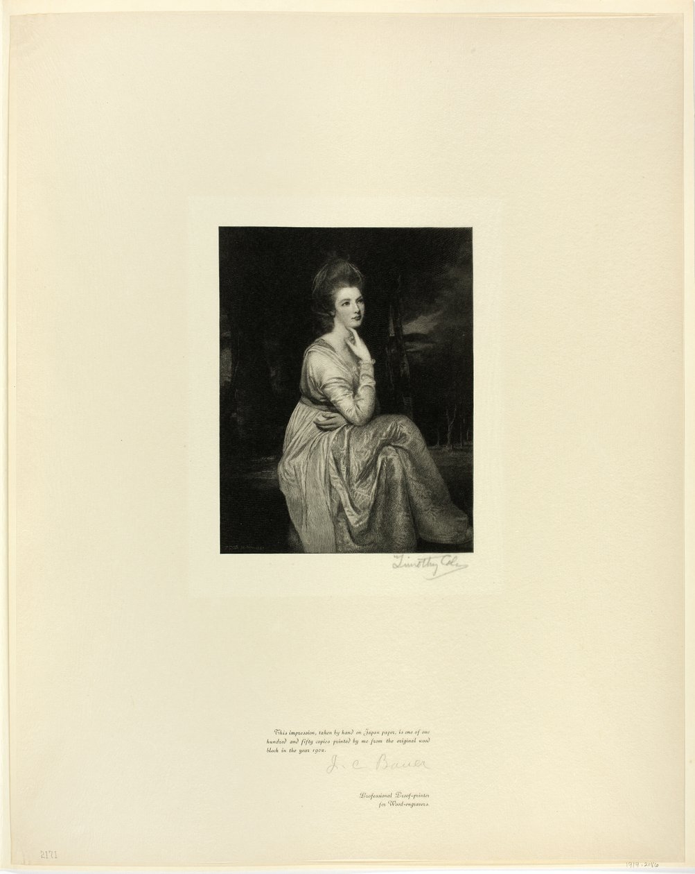Lady Derby, Old English Mastersilta tekijältä Timothy Cole