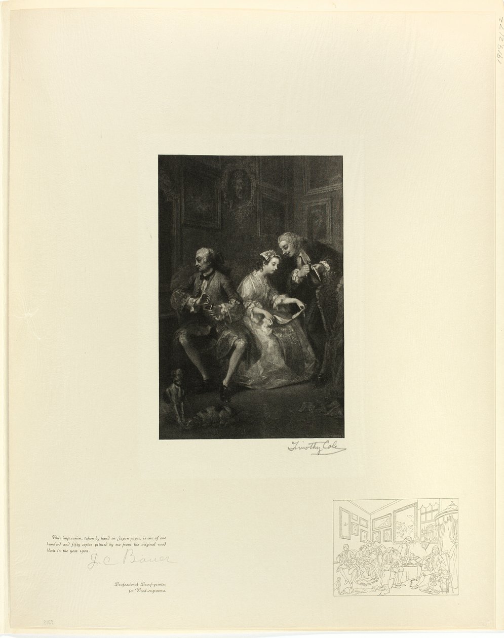 Avioliitto à la mode (yksityiskohta), Old English Mastersilta tekijältä Timothy Cole