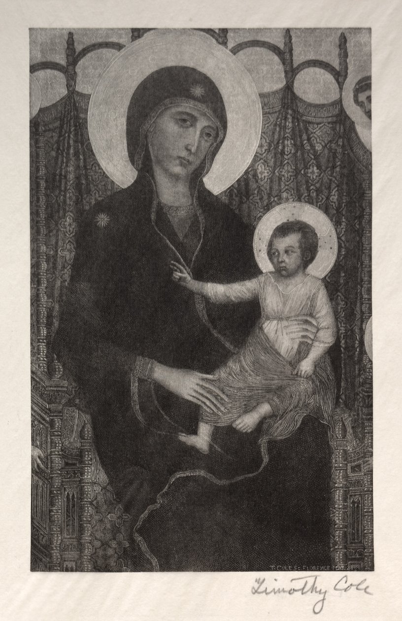 Vanhat italialaiset mestarit: Madonna ja lapsi, 1885. tekijältä Timothy Cole