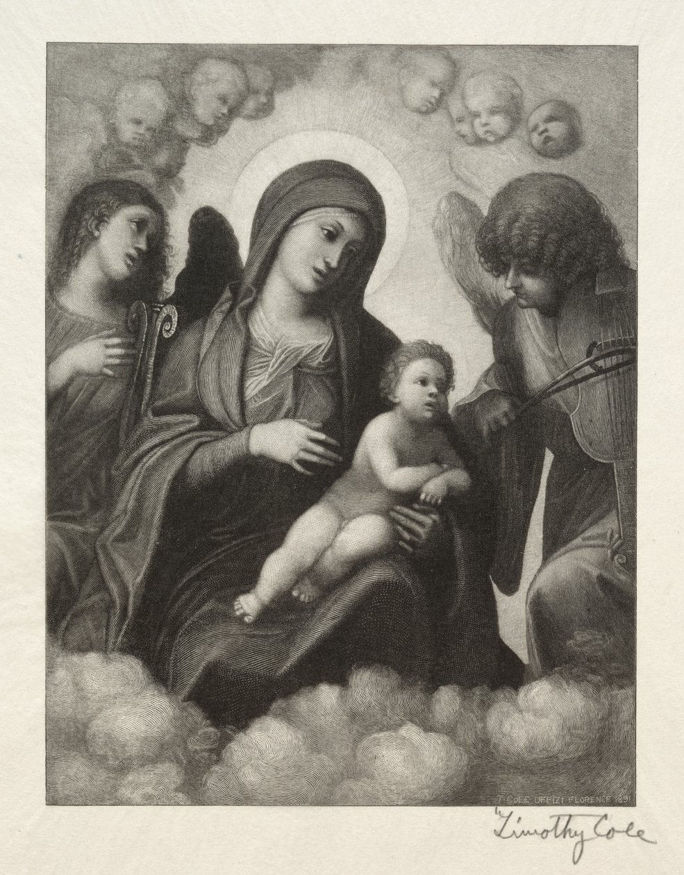 Vanhat italialaiset mestarit: Madonna and Child in Glory, 1891. tekijältä Timothy Cole