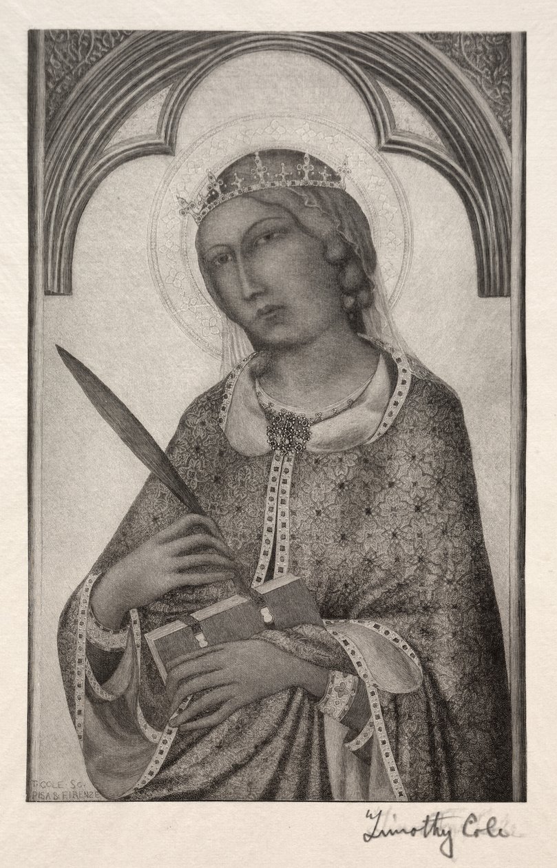 Vanhat italialaiset mestarit: Pyhä Katariina Aleksandrialainen, 1888-1892. tekijältä Timothy Cole