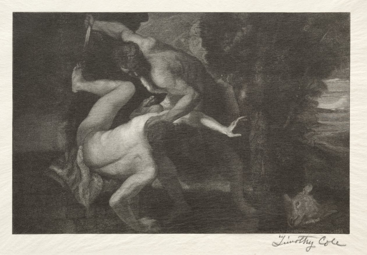 Vanhat italialaiset mestarit: Abelin kuolema, 1892. tekijältä Timothy Cole