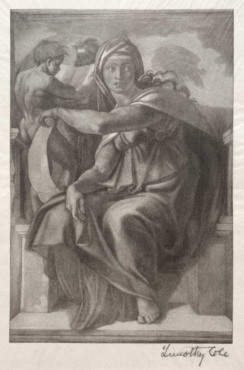 Vanhat italialaiset mestarit: Delphian Sibyl, 1890. tekijältä Timothy Cole