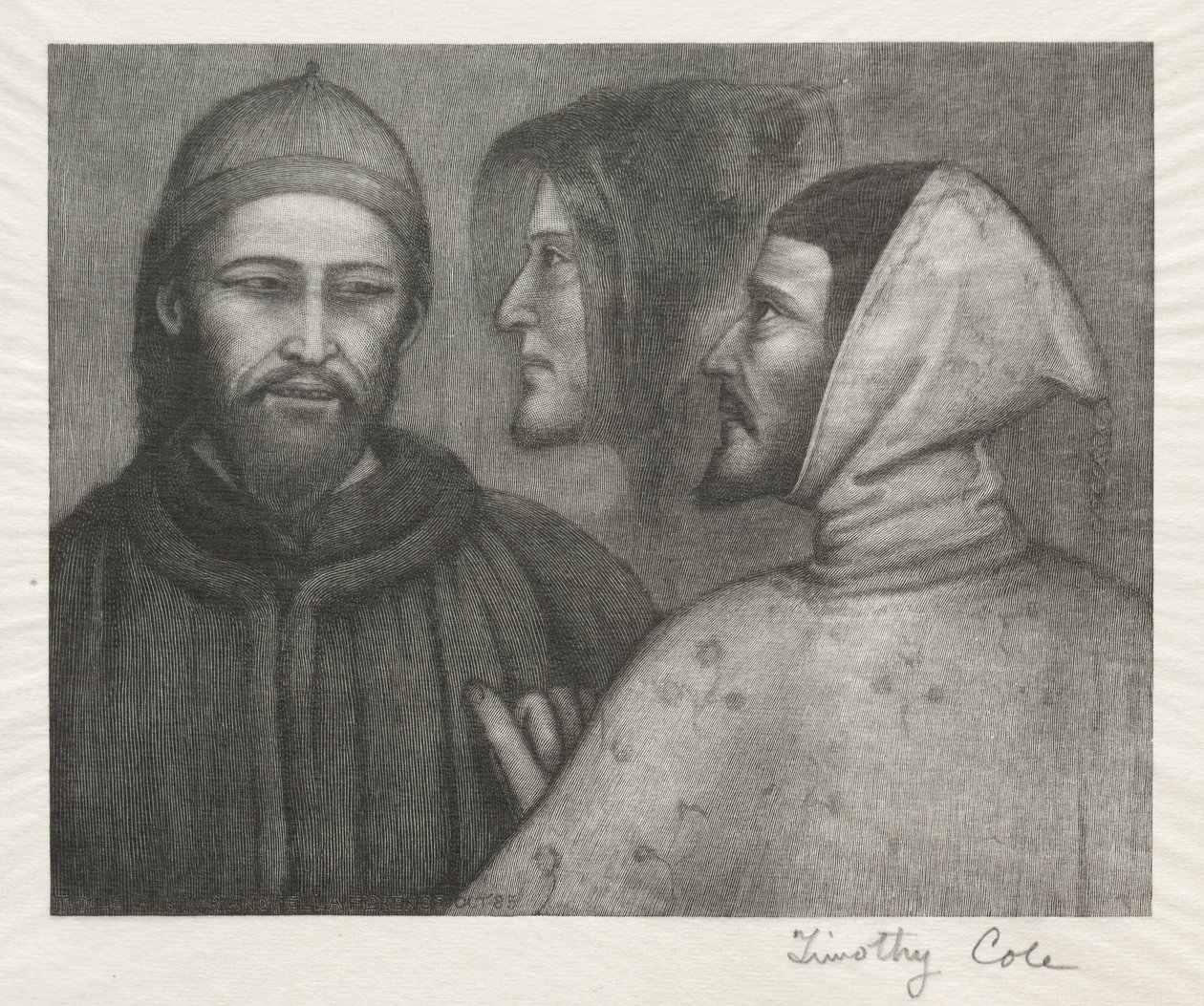 Vanhat italialaiset mestarit: Kolme päätä, 1885. tekijältä Timothy Cole