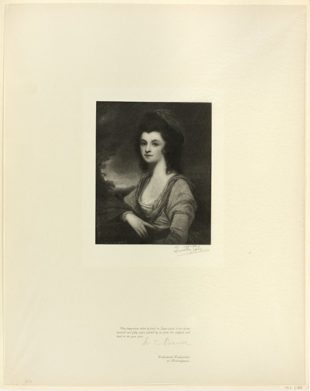 Mrs. Daviesin muotokuva Old English Mastersilta tekijältä Timothy Cole