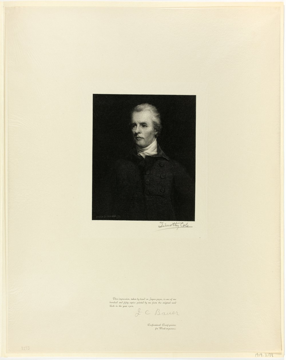 Oikea William Pitt, Old English Mastersista tekijältä Timothy Cole