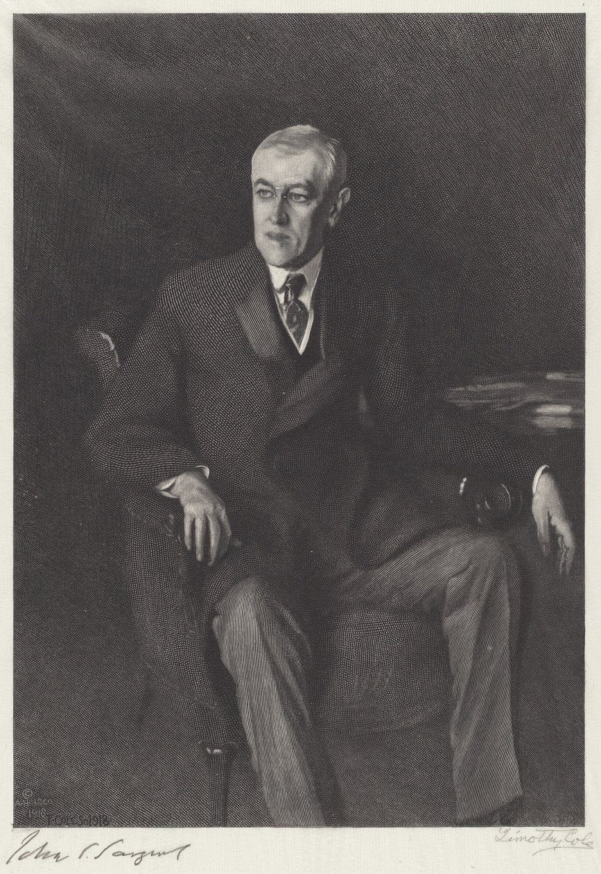 Woodrow Wilson tekijältä Timothy Cole after John Singer Sargent
