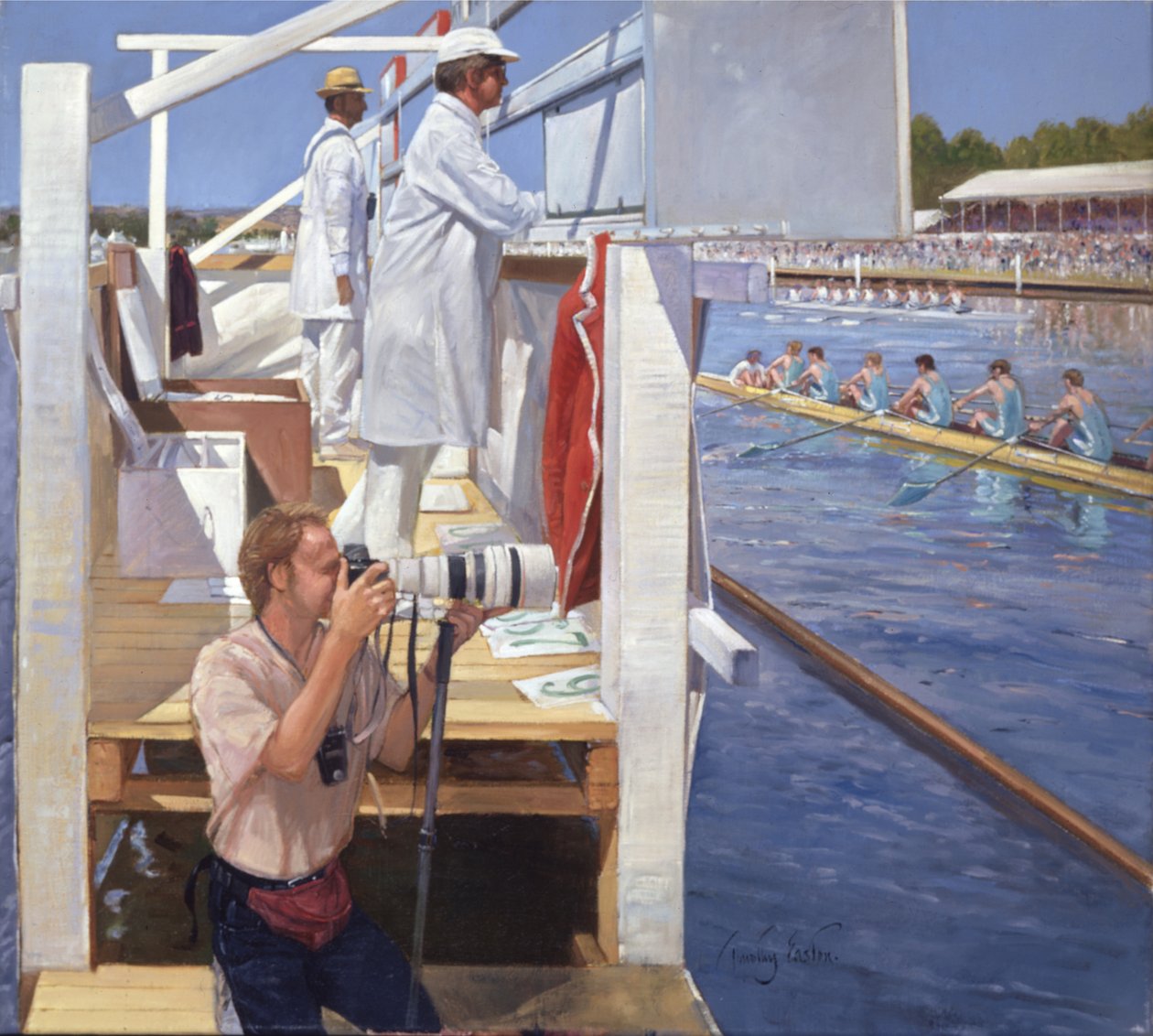 Progress Boardin ohittaminen, Henley (öljy kankaalle) tekijältä Timothy Easton