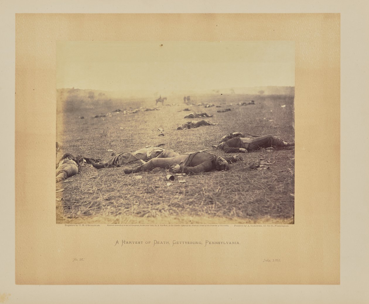 Kuoleman sato, Gettysburg, Pennsylvania tekijältä Timothy H. OSullivan