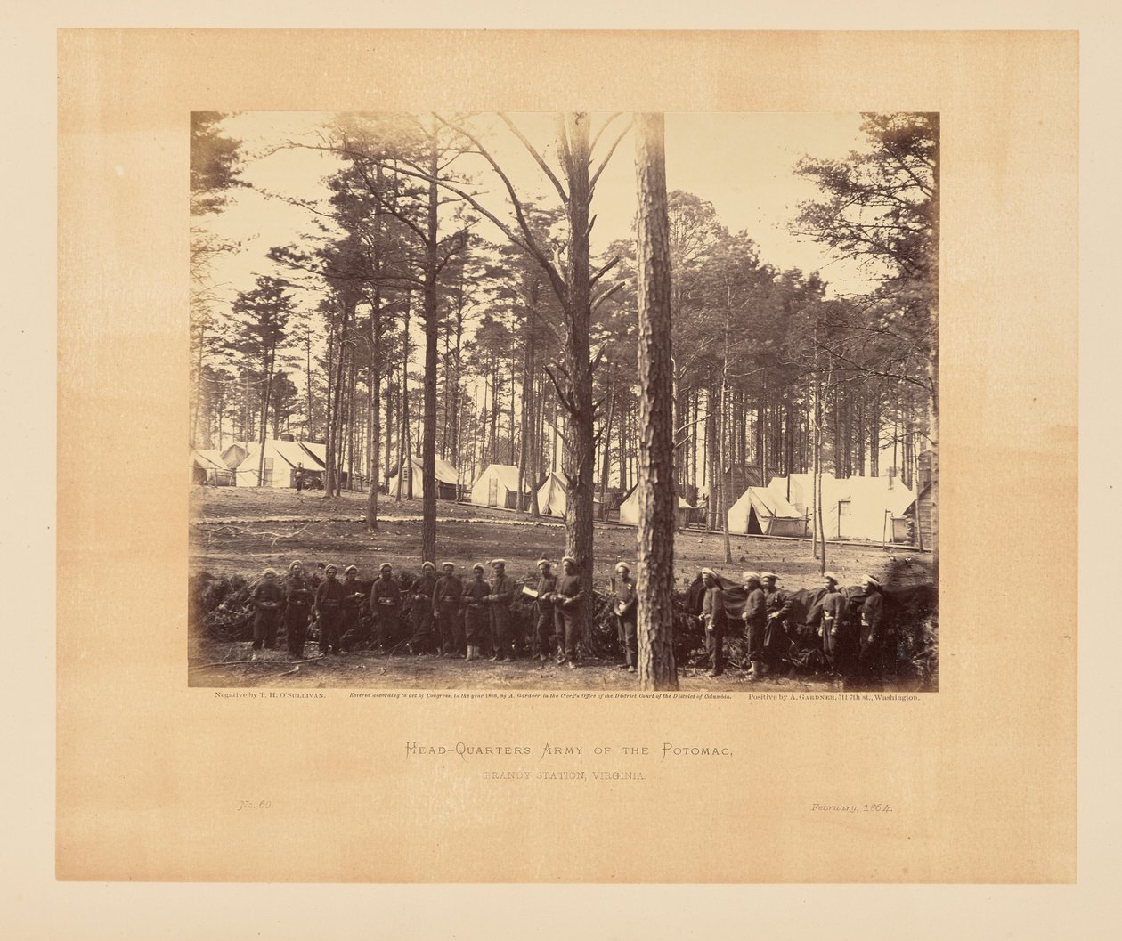 Potomacin armeijan päämaja, Brandy Station, Virginia. tekijältä Timothy H. OSullivan