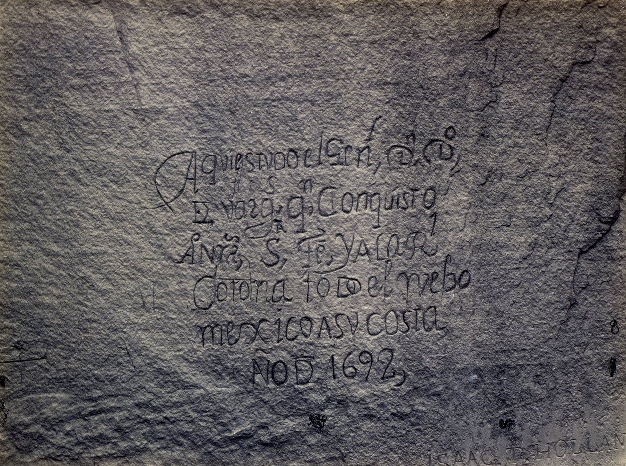 Historiallinen espanjalainen valloitusmuistio, Inscription Rockin eteläpuoli, New Mexico tekijältä Timothy H. O