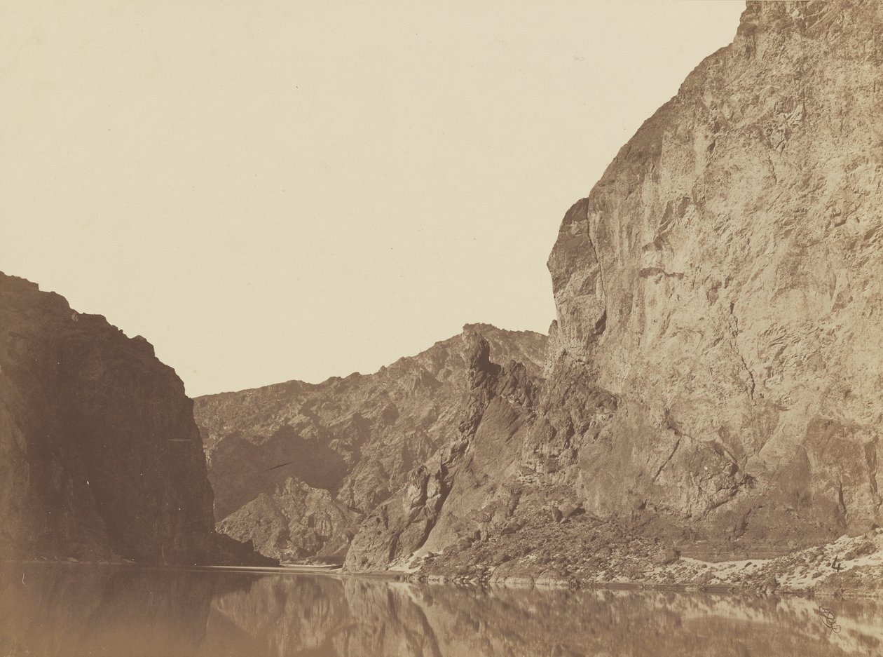 Black Canyon, Colorado-joki, Big Hornin leiristä katsottuna, #4,1871 (kuva) tekijältä Timothy O
