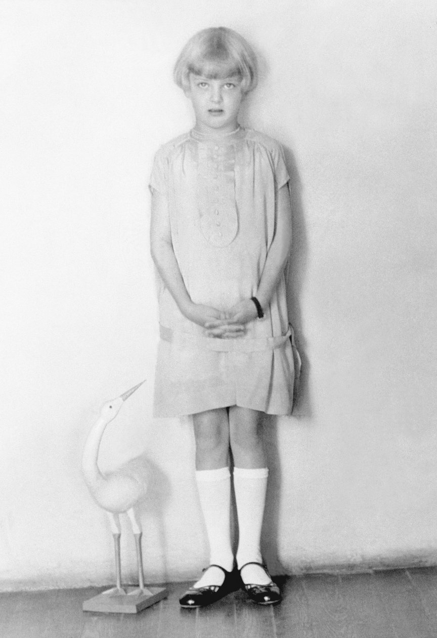 Tyttö haikaran kanssa, Mexico City, noin 1926 tekijältä Tina Modotti
