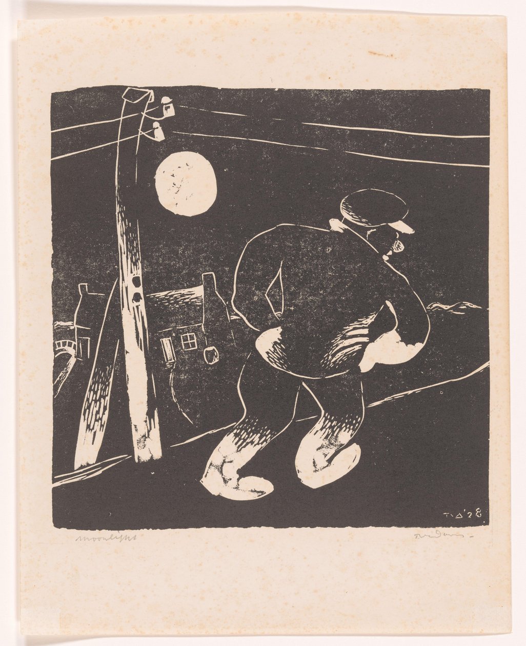 Moonlight (alkuperäinen nimi esineessä) tekijältä Tinus van Doorn (signed by artist)