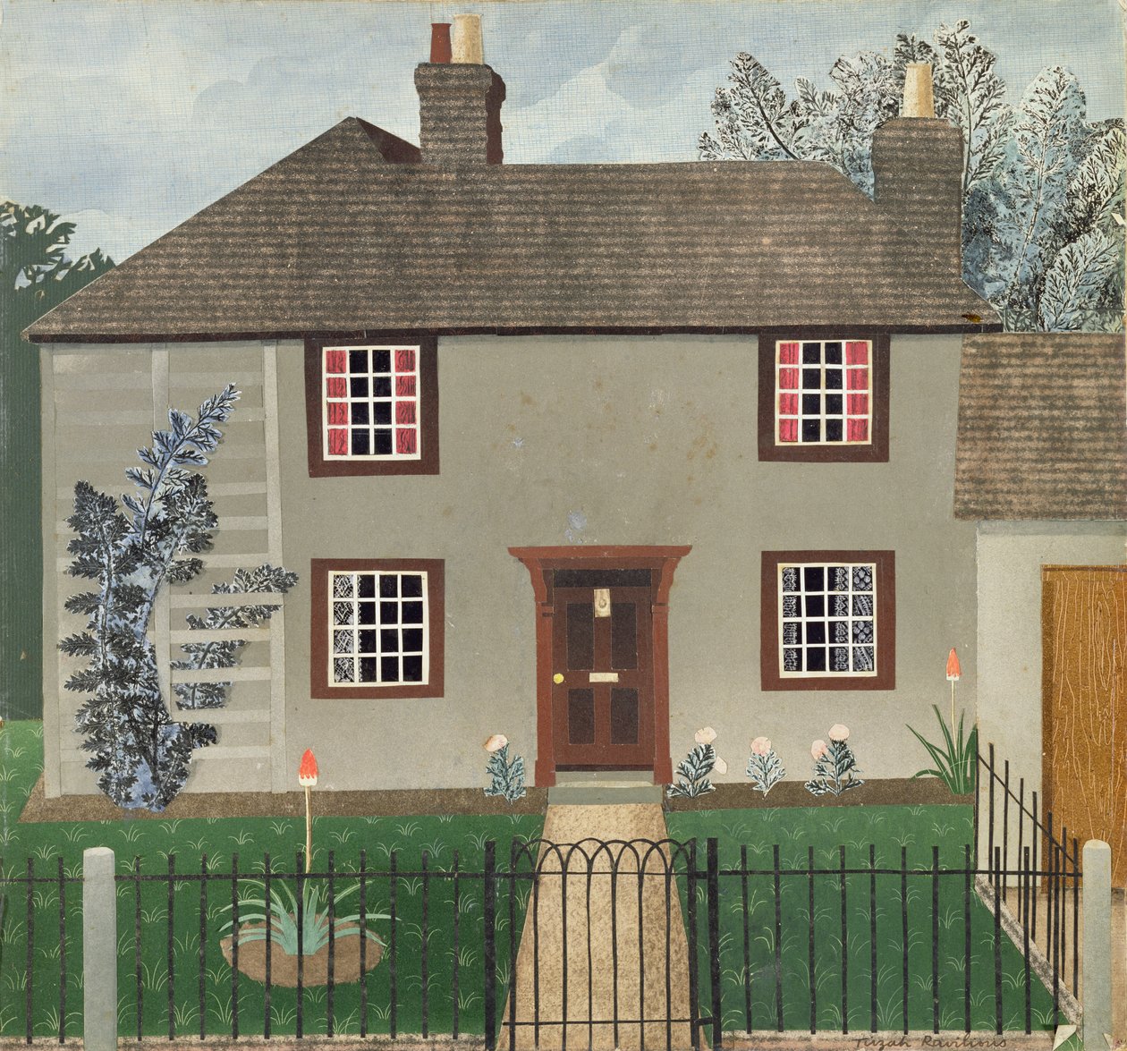 Talo Great Bardfieldissä (kollaasi) tekijältä Tirzah Ravilious