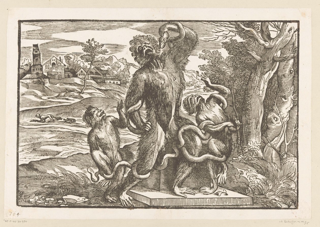 Karikatyyri Laocoön-ryhmästä tekijältä Titiaan