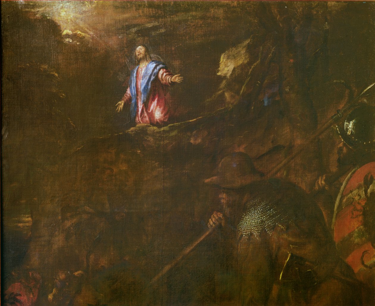 Kristus oliivipuutarhassa (yksityiskohta), 1562 tekijältä Tiziano Vecelli