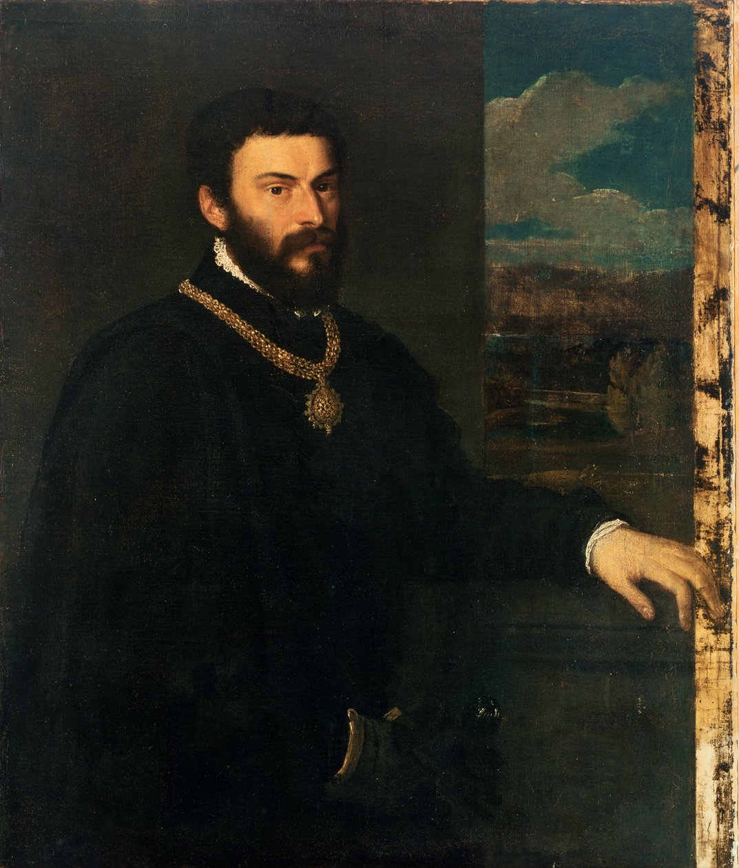 Kreivi Antonio Porcian muotokuva tekijältä Tiziano Vecelli