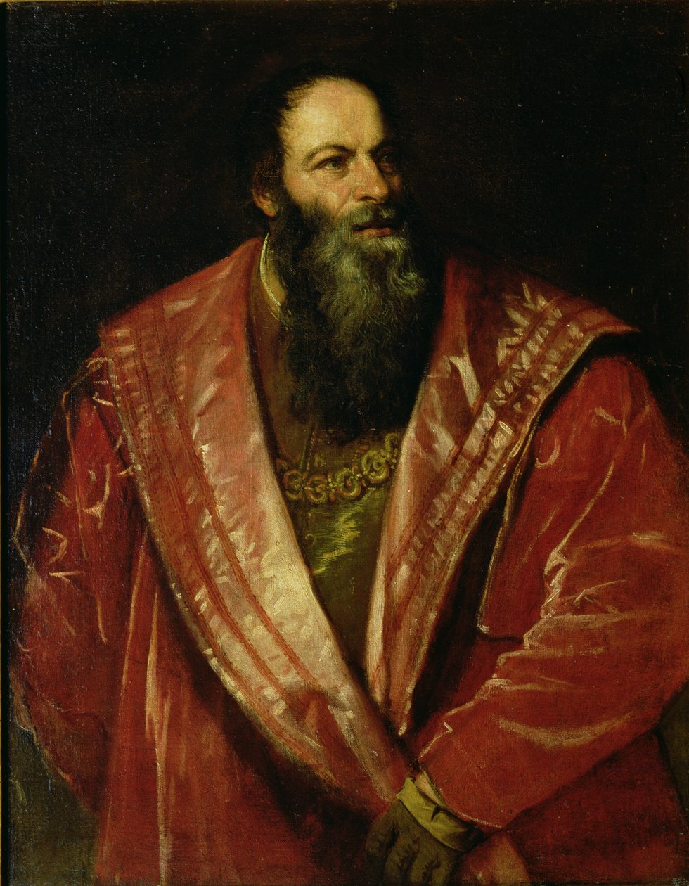 Pietro Aretinon ("The Aretin") muotokuva (1492-1556) tekijältä Tiziano Vecelli