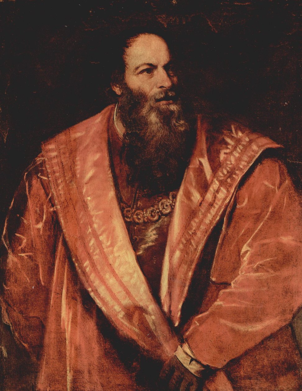 Pietro Aretinon muotokuva tekijältä Tiziano Vecelli