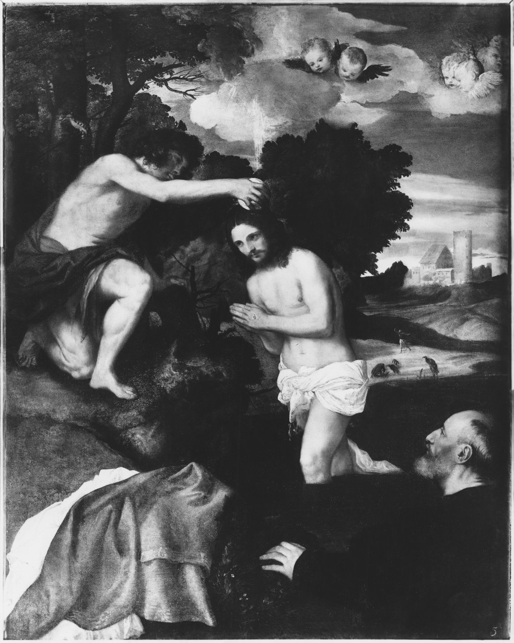 Kristuksen kaste, noin 1512 tekijältä Tiziano Vecelli