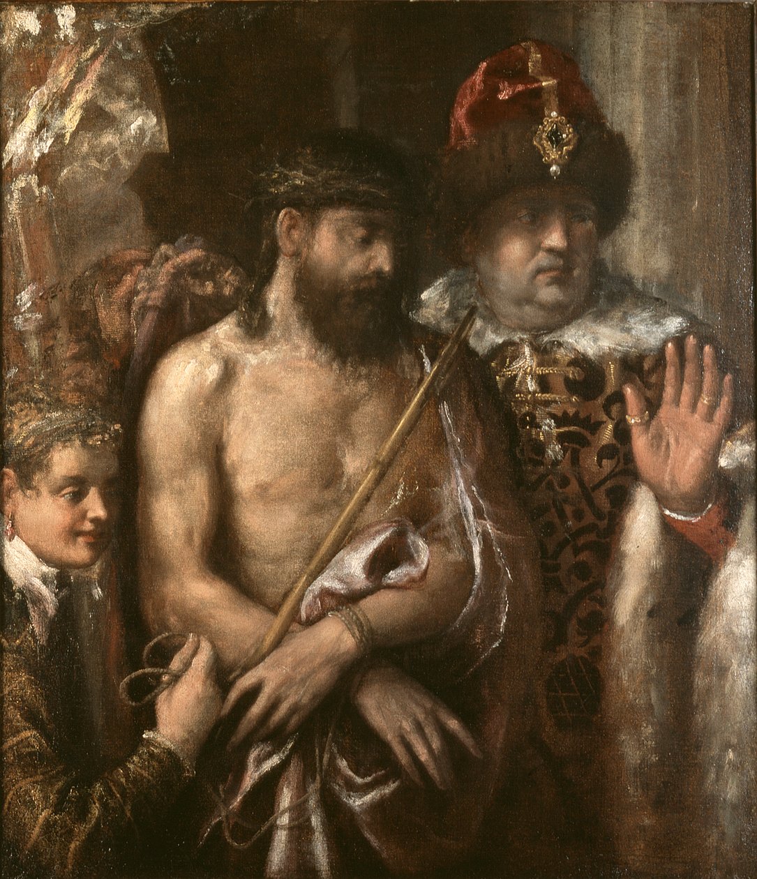 Kristus näytettiin kansalle (Ecce Homo) tekijältä Titian (Tiziano Vecellio)