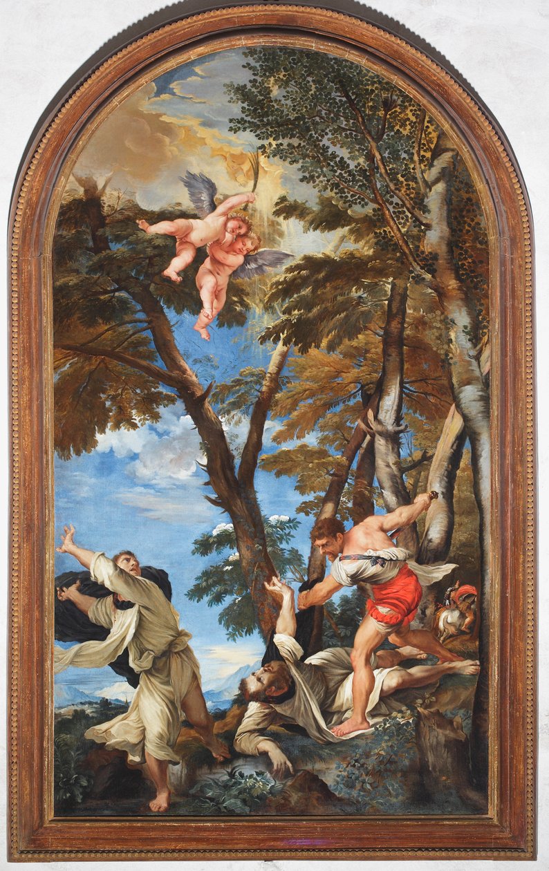 Veronan Pyhän Pietarin marttyyrikuolema (maalaus) tekijältä Titian (c.1488 1576) (after)