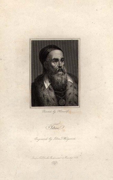 Tizianin muotokuva, kaiverrus John T. Wedgwood tekijältä Titian (c.1488 1576) (after)