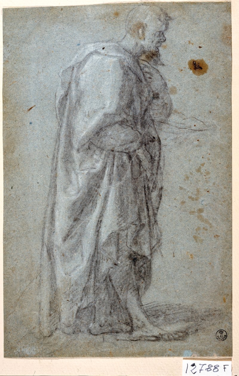 Apostoli (liitu paperille) tekijältä Titian (c.1488 1576)