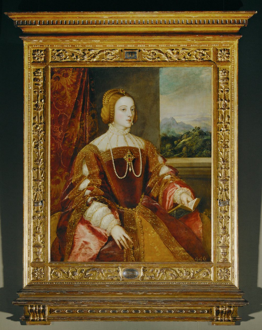 Keisarinna Isabella ... (maalaus kankaalle) tekijältä Titian (c.1488 1576)