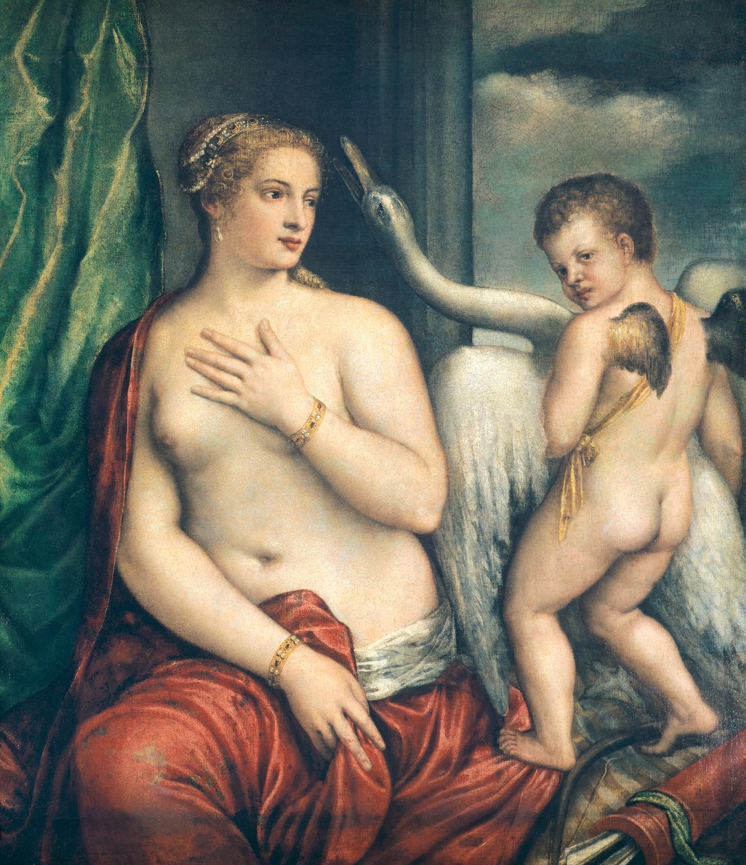 Leda, kirjoittanut Titian (noin 1490-1576) tekijältä Titian (c.1488 1576)