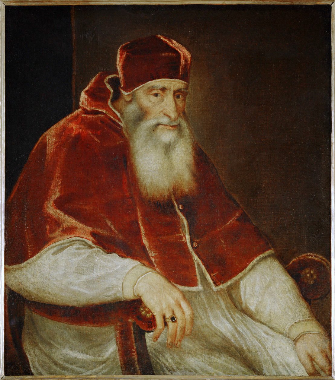 Paavi Paavali III Farnese ... (maalaus kankaalle) tekijältä Titian (c.1488 1576)