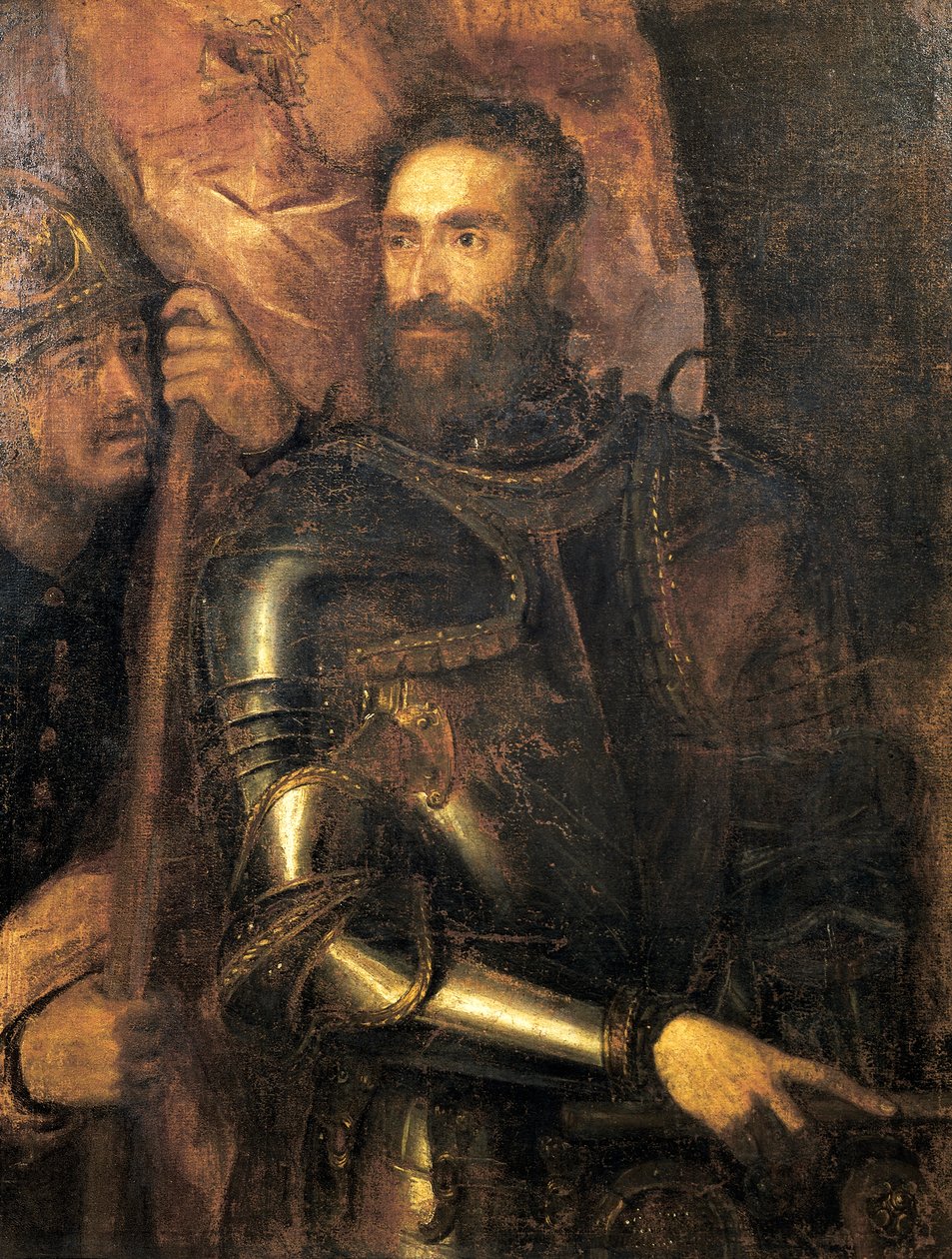 Pierluigi Farnesen muotokuva armatuurilla, kirjoittanut Titian tekijältä Titian (c.1488 1576)