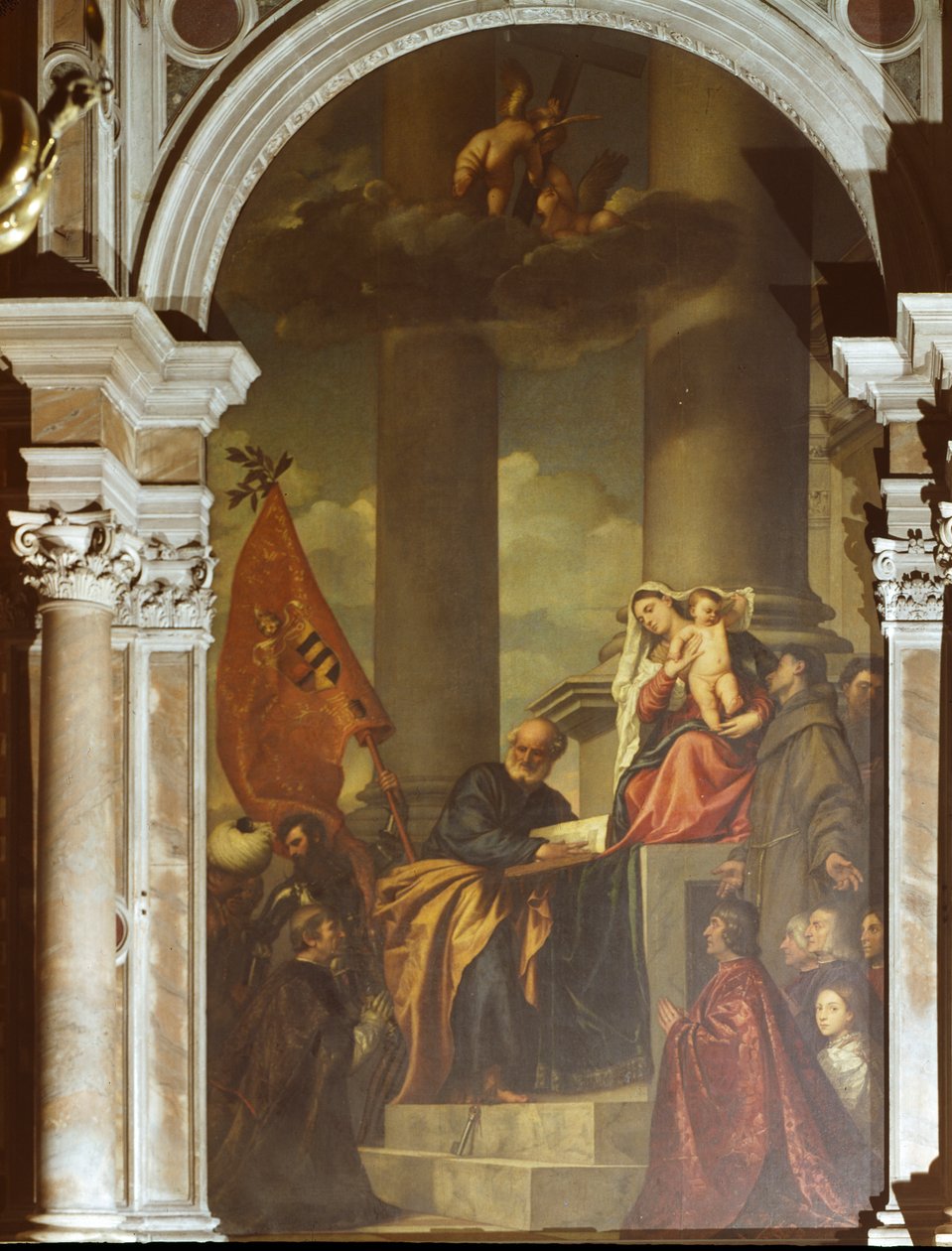 Pyhä keskustelu tekijältä Titian (c.1488 1576)