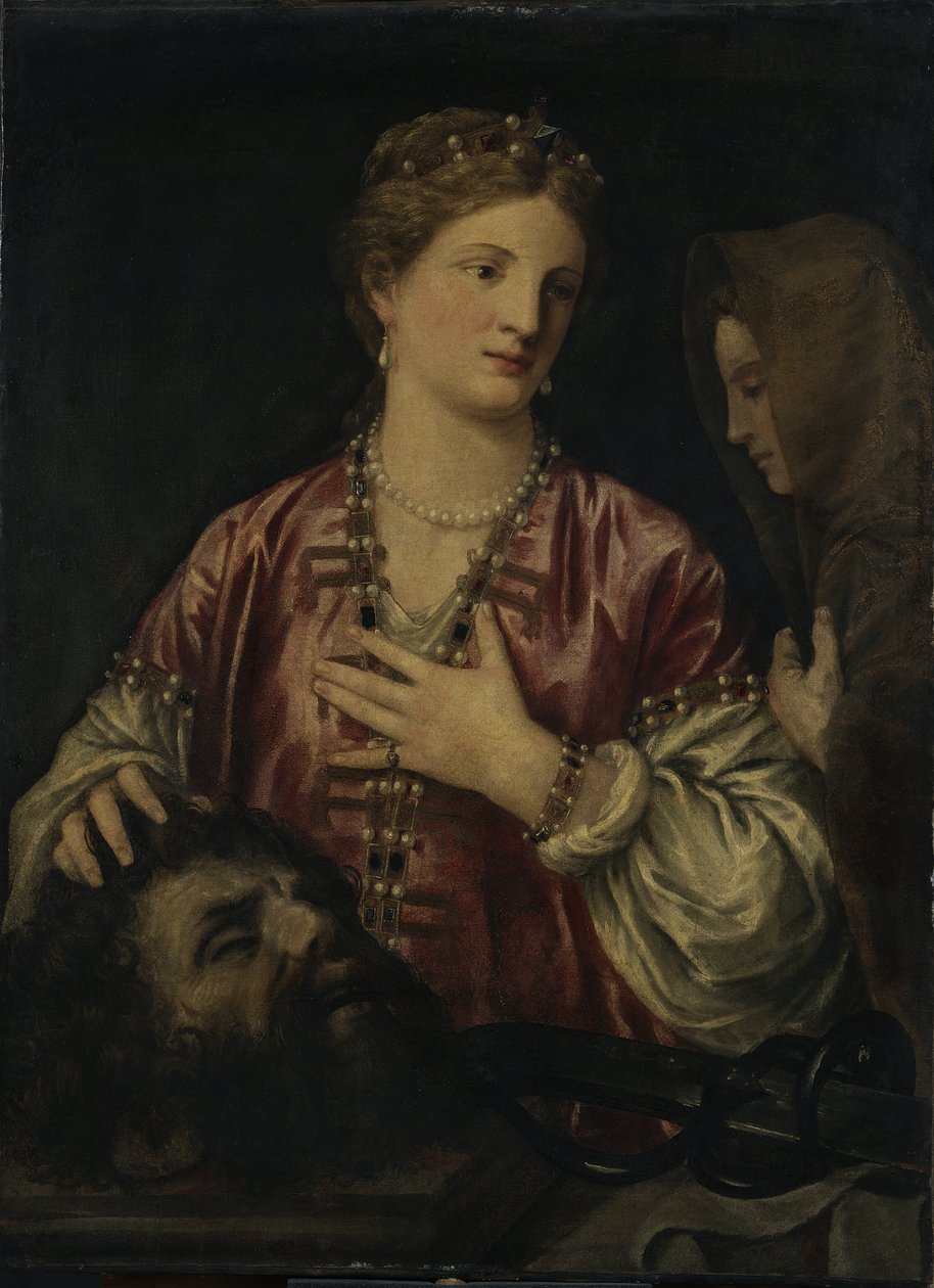 Judith Holofernesin pään kanssa tekijältä Titian (c.1488 1576) (workshop)