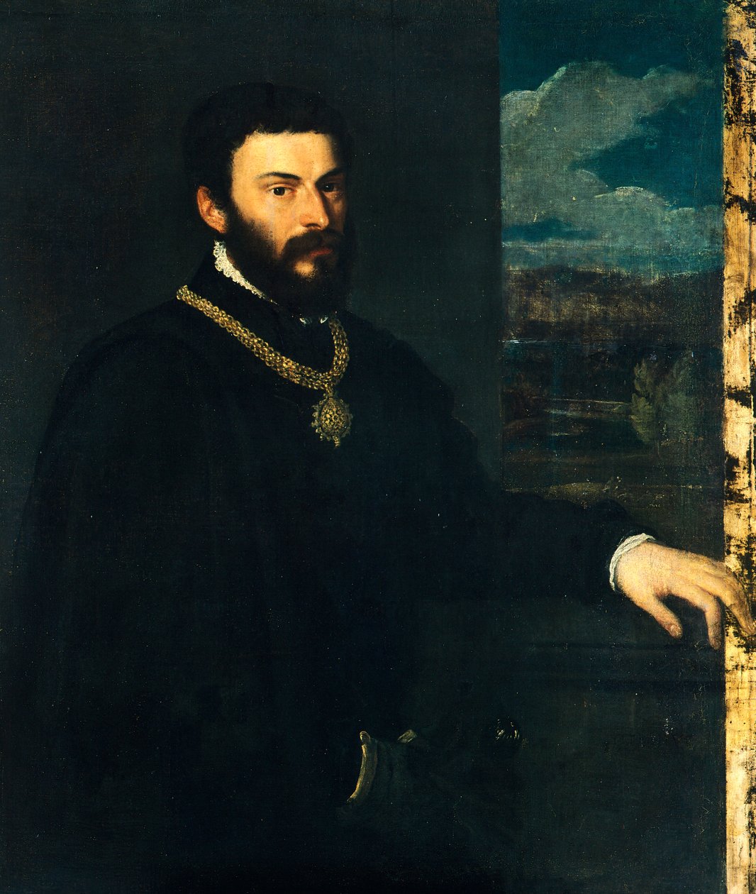 Kreivi Antonio Porcia ja Brugnega tekijältä Titian (c.1488 1576)