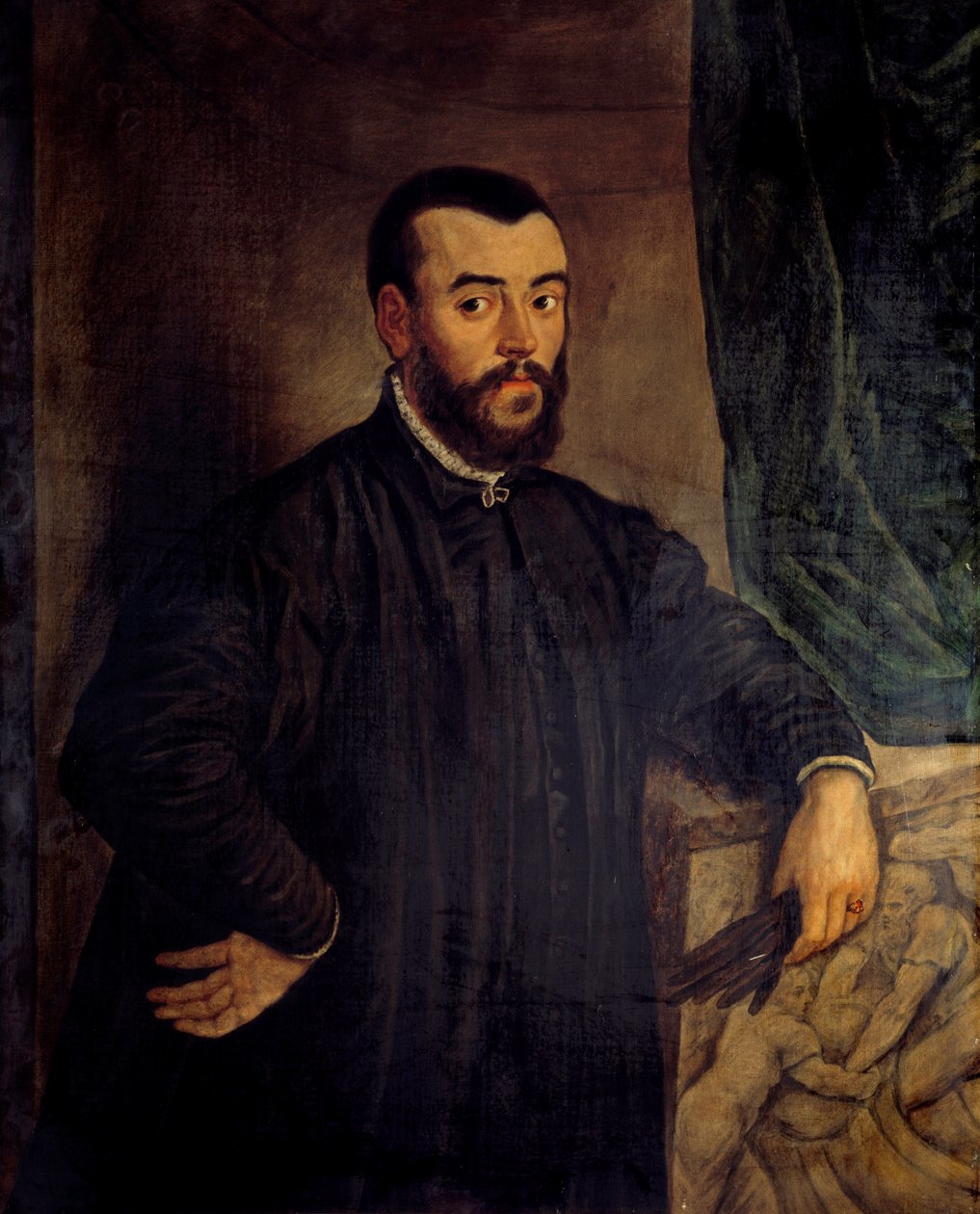 Andre Vesalen (Andreas Vesalius) (1514-1564), Kaarle V:n anatomin ja lääkärin muotokuva tekijältä Tiziano Vecelli