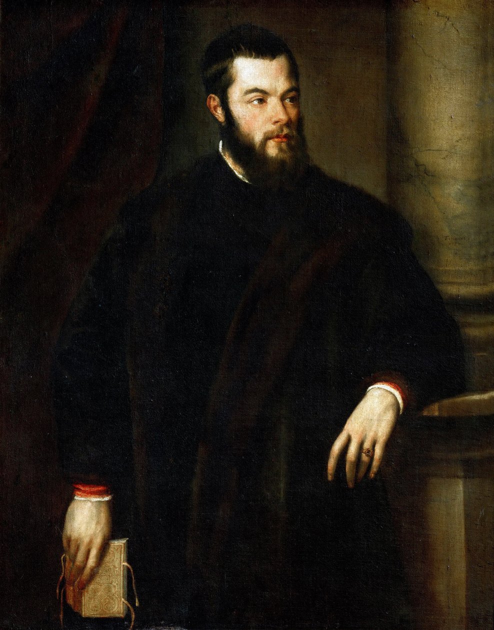 Muotokuva Benedetto Varchista (1503-1565), kirjoittanut Titian (1488-1576). Öljy kankaalle, n. 1540. Mitat: 117 x 91 cm. Taidehistoriallinen museo, Vienne tekijältä Tiziano Vecelli