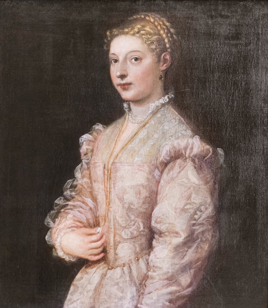 Nuoren naisen muotokuva (Lavinia) tekijältä Titian (c.1488 1576)