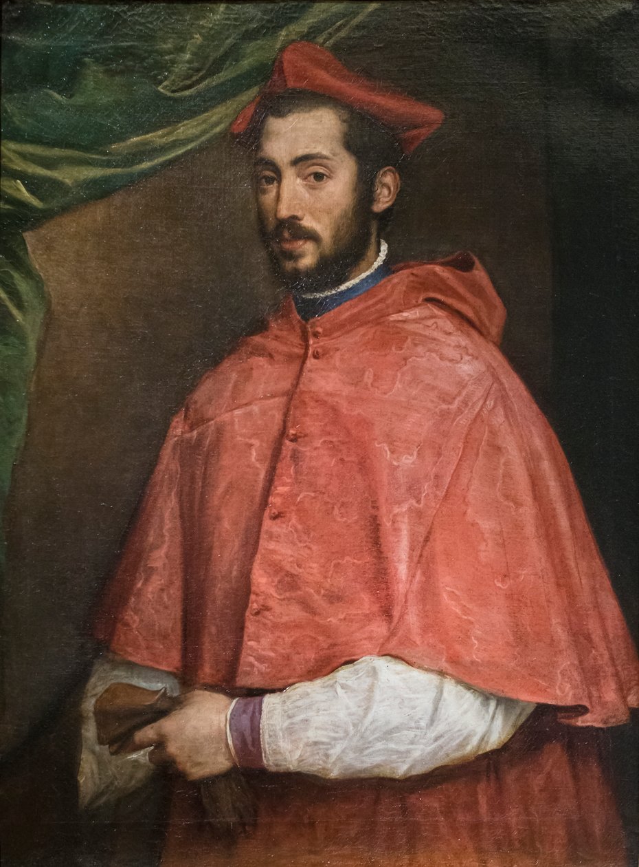 Kardinaali Alessandro Farnesen muotokuva tekijältä Titian (c.1488 1576)
