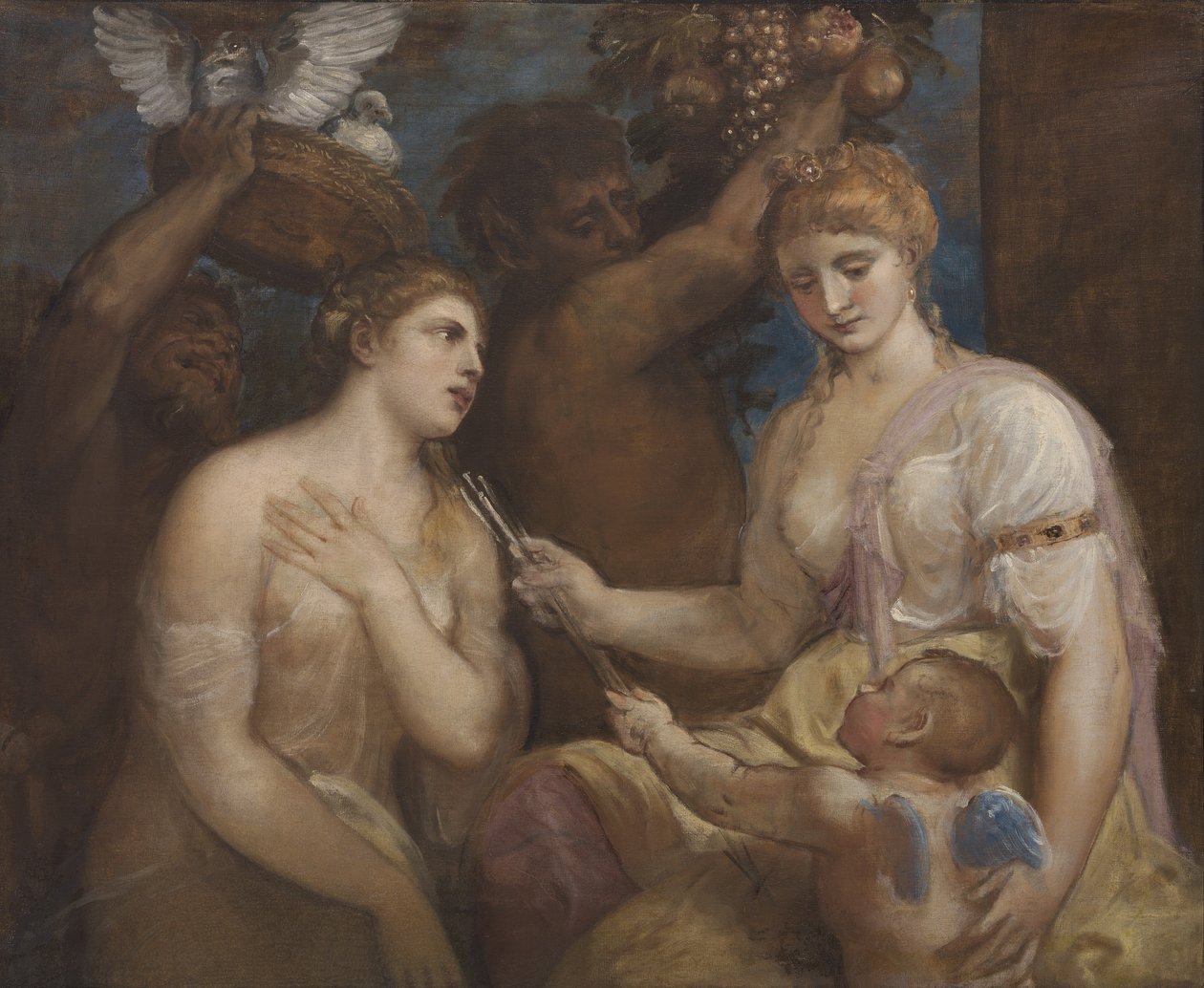 Allegoria Venuksesta ja Cupidosta, noin 1600 tekijältä Tiziano Vecelli