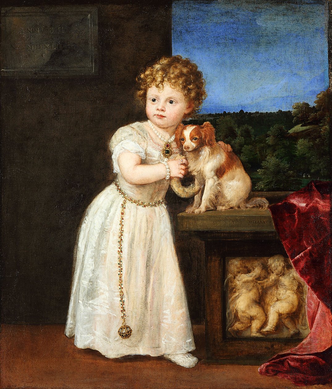 Clarissa Strozzi (1540-1581) kahden vuoden iässä tekijältä Titian