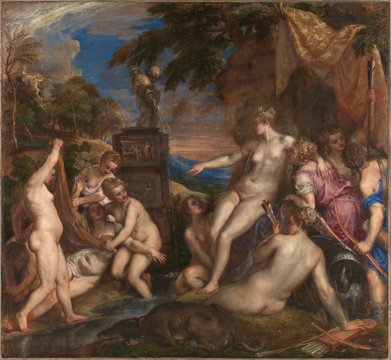 Diana ja Callisto, 1556-1559. tekijältä Titian