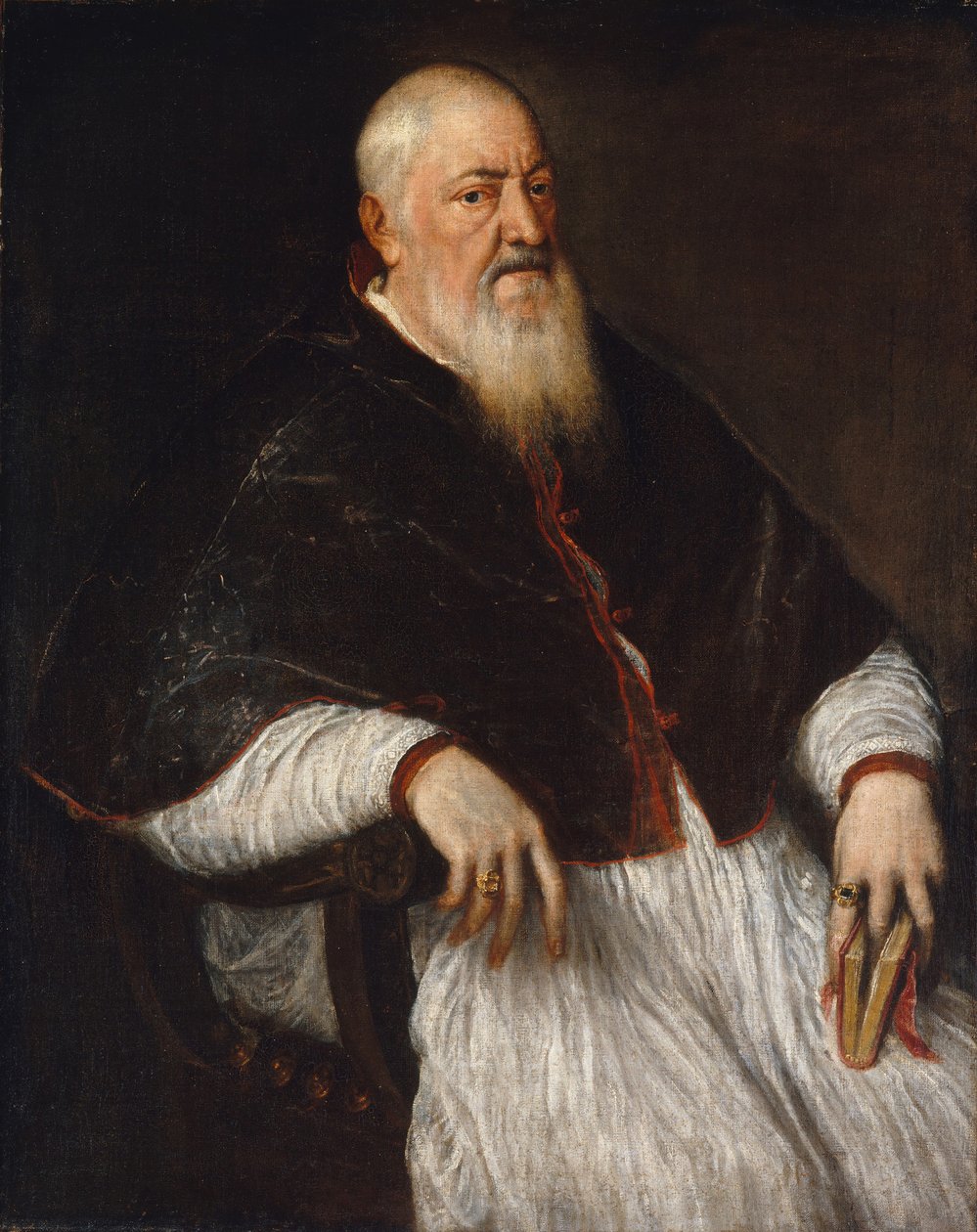 Filippo Archinto syntynyt noin 1500, kuollut 1558, Milanon arkkipiispa, 1550-luvun puoliväli. tekijältä Tiziano Vecelli
