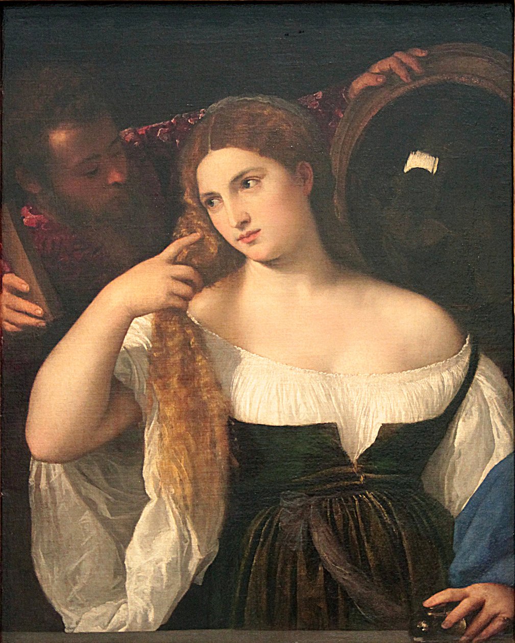 Ranskalainen:  La Femme au miroir Woman with a Mirror (Nainen peilin kanssa) tekijältä Titian