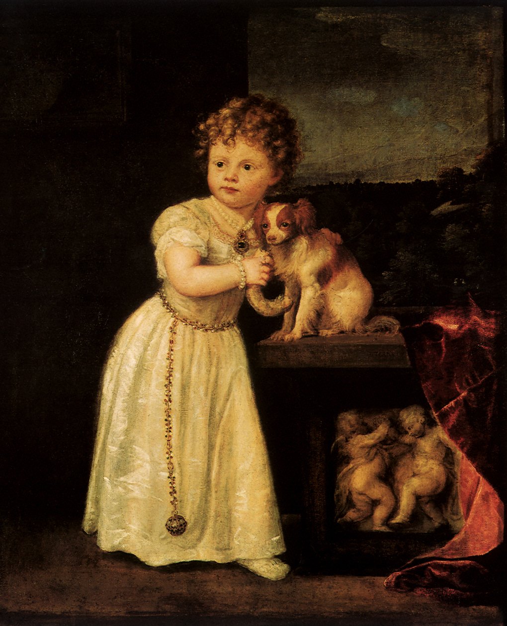 Clarissa Strozzin muotokuva, 1542 tekijältä Tiziano Vecelli